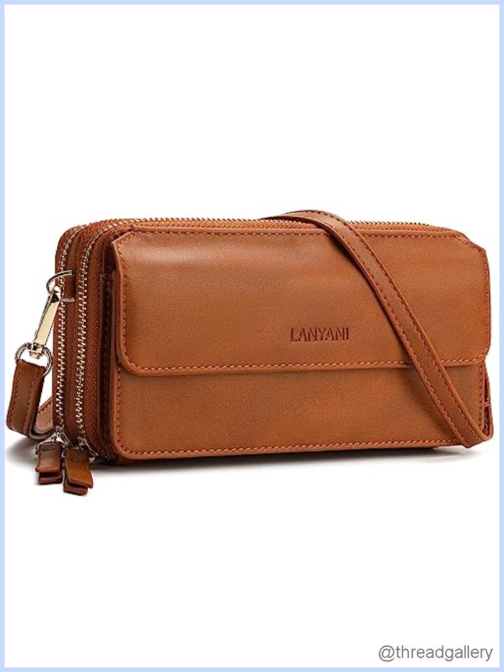 RFID Crossbody Wallet Wristlet Purse Phone Pocket Vegan Leather